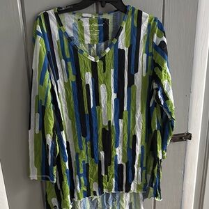 Colorful Striped Long Sleeve Top